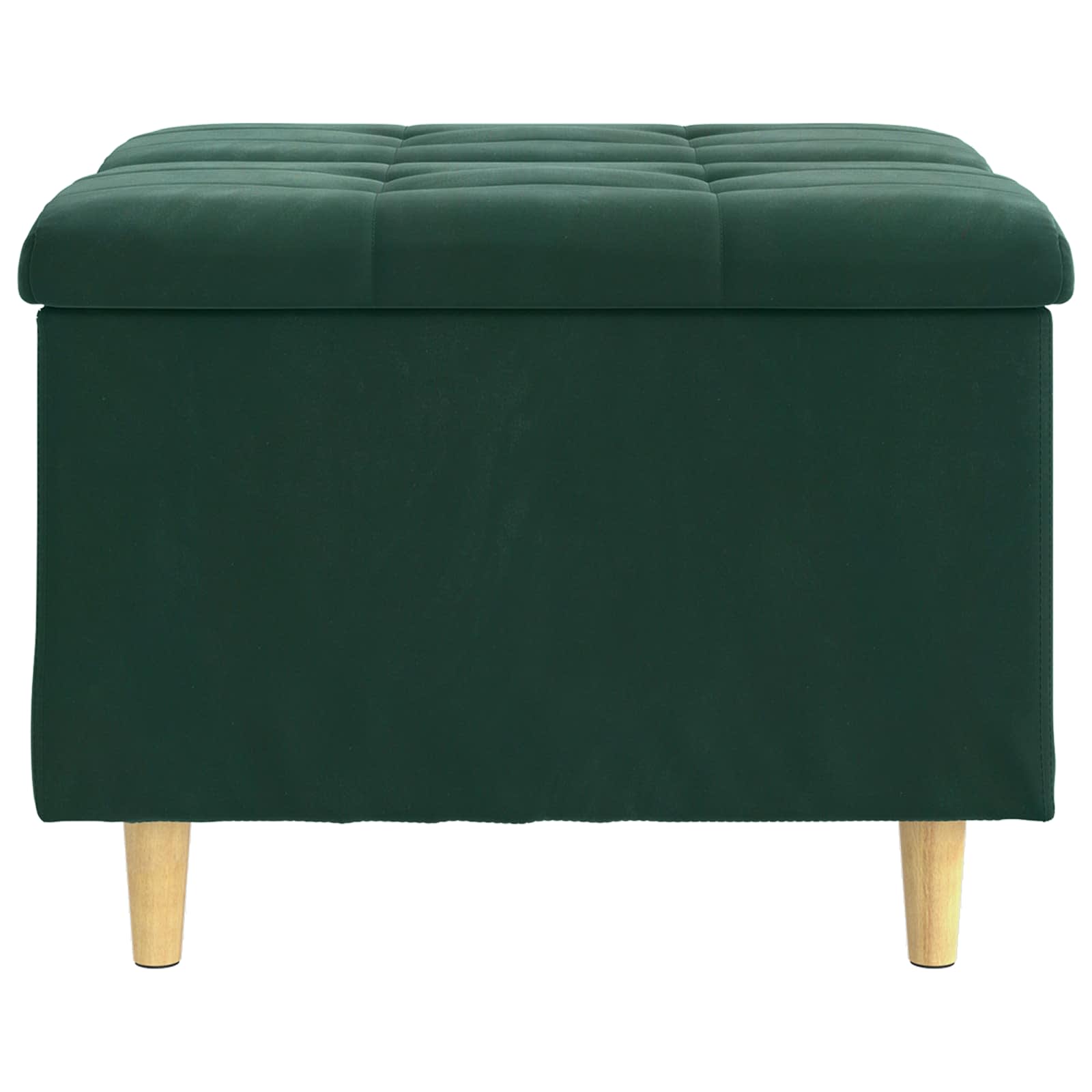 Pouf de rangement Vert foncé 60 x 60 x 45 cm Velours - XIOS
