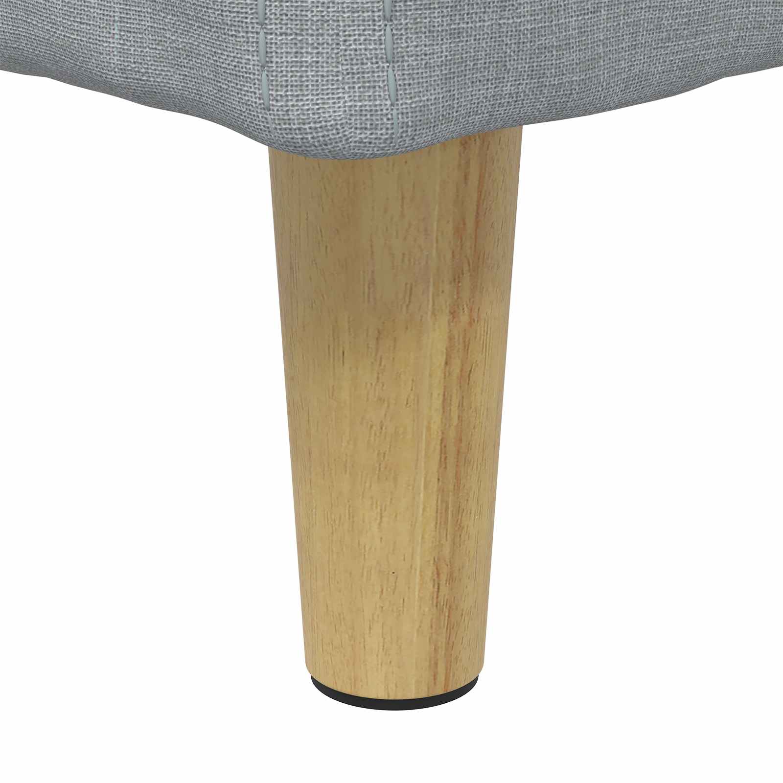 Tabouret bouton avec coussin Gris clair 80 x 80 x 45 cm tissu - XIOS