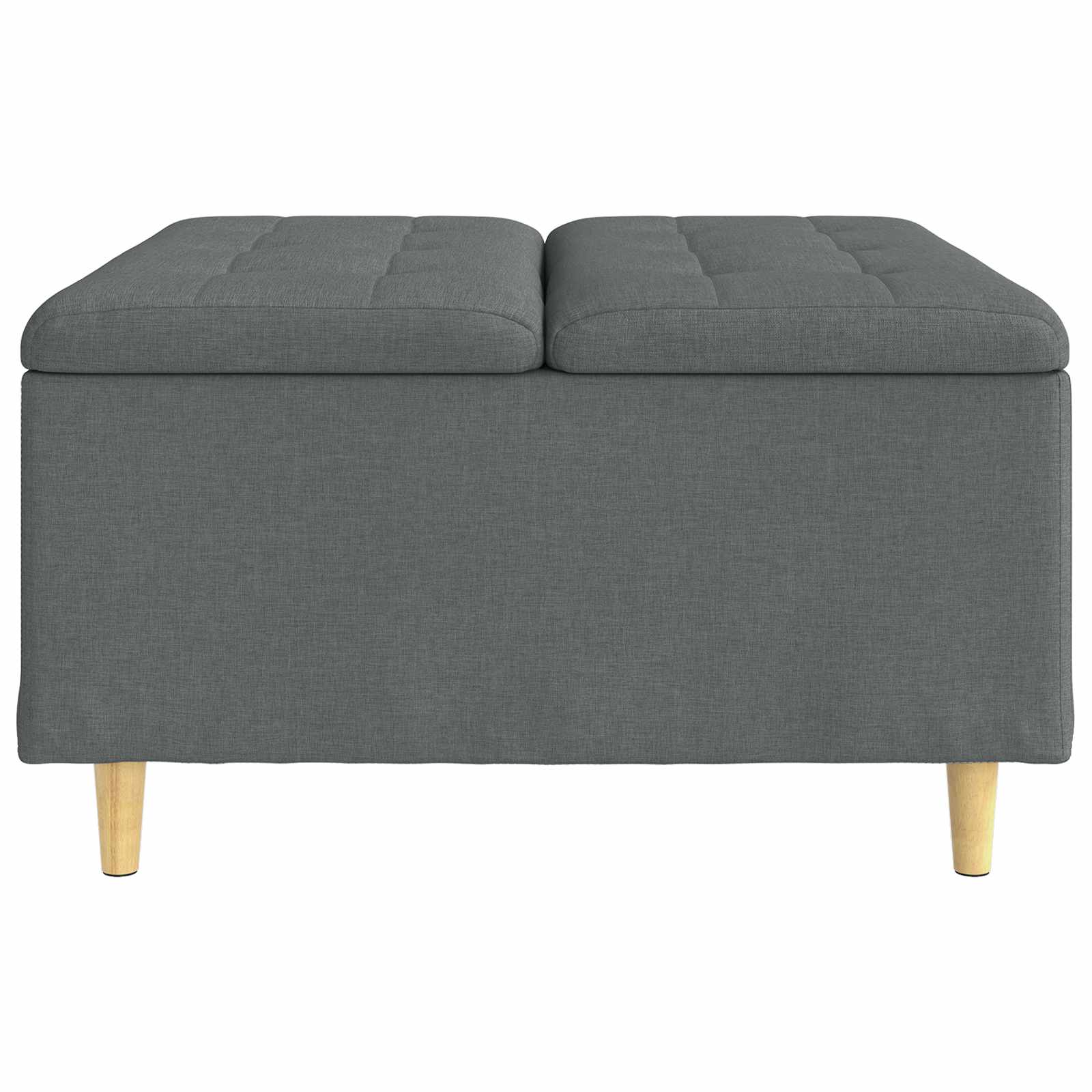 Tabouret bouton avec coussin Gris foncé 80 x 80 x 45 cm tissu - XIOS