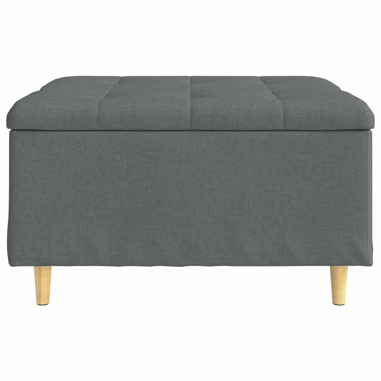 Tabouret bouton avec coussin Gris foncé 80 x 80 x 45 cm tissu - XIOS