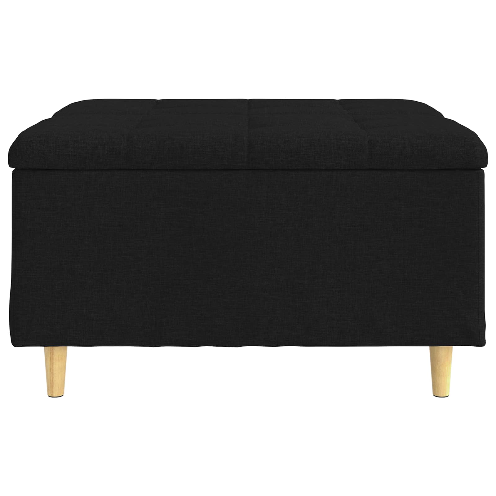 Tabouret bouton avec coussin Noir 80 x 80 x 45 cm tissu - XIOS