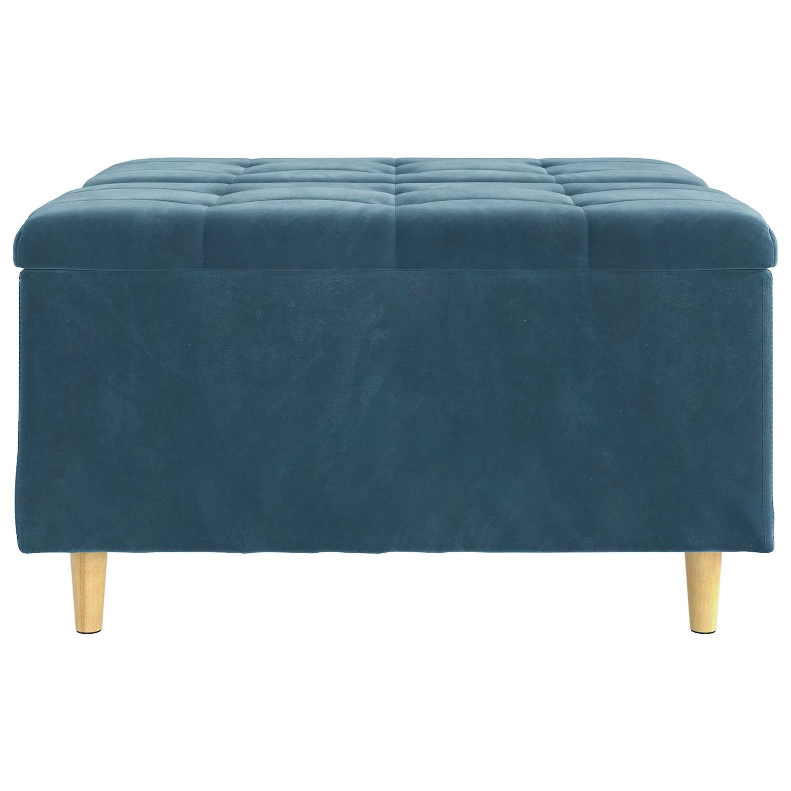 Tabouret bouton avec coussin Bleu 80 x 80 x 45 cm Velours - XIOS