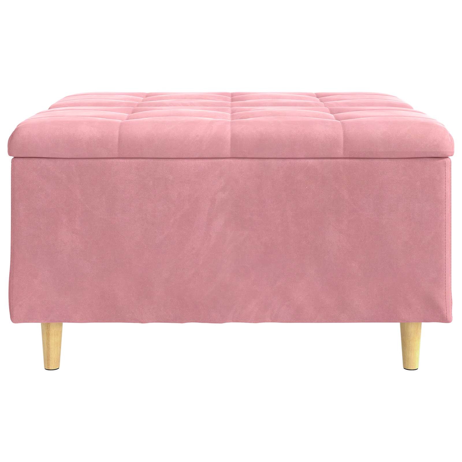 Tabouret bouton avec coussin Rose 80 x 80 x 45 cm Velours - XIOS