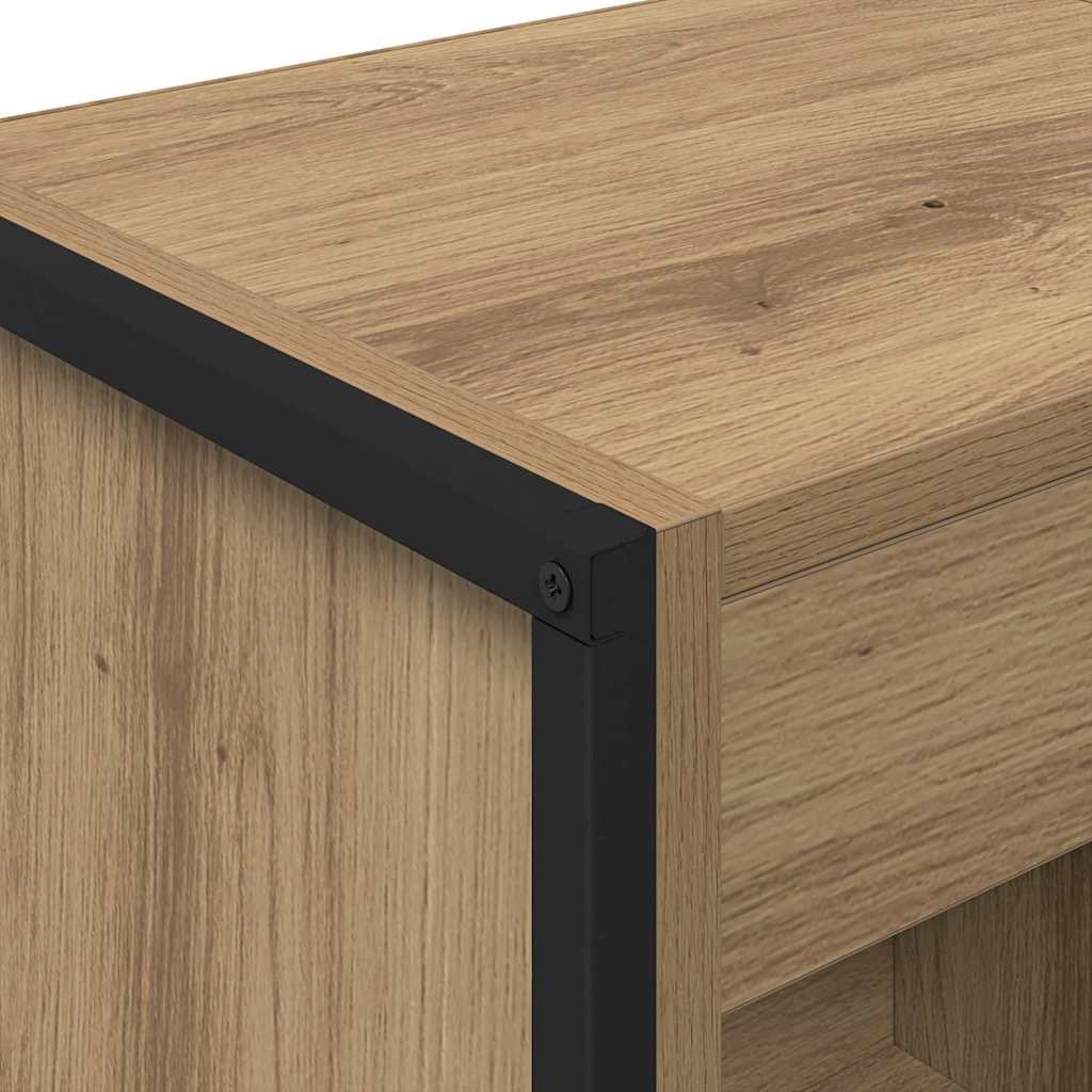 Bibliothèque Chêne artisan 80 x 30 x 155 cm Bois d'ingénierie - XIOS