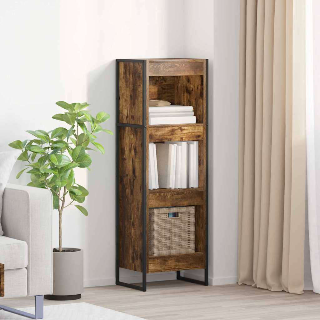 Bibliothèque Chêne Fumé 80 x 30 x 155 cm Bois d'ingénierie - XIOS