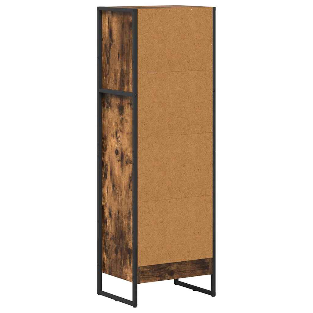 Bibliothèque Chêne Fumé 80 x 30 x 155 cm Bois d'ingénierie - XIOS