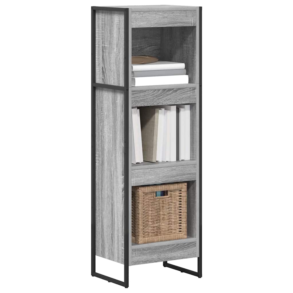 Bibliothèque Gris Sonoma 80 x 30 x 155 cm Bois d'ingénierie - XIOS