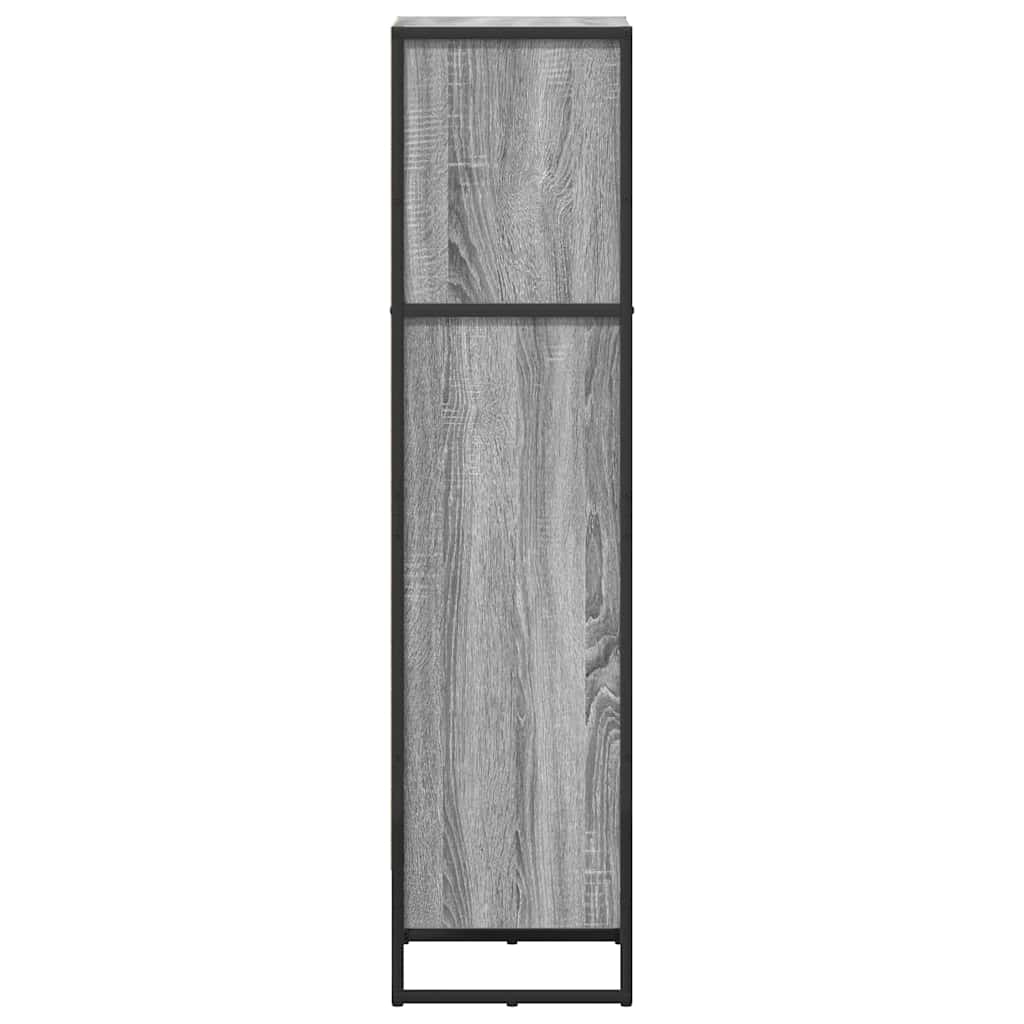 Bibliothèque Gris Sonoma 80 x 30 x 155 cm Bois d'ingénierie - XIOS