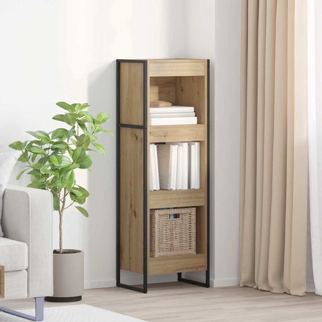 Bibliothèque Chêne artisan 80 x 30 x 155 cm Bois d'ingénierie - XIOS