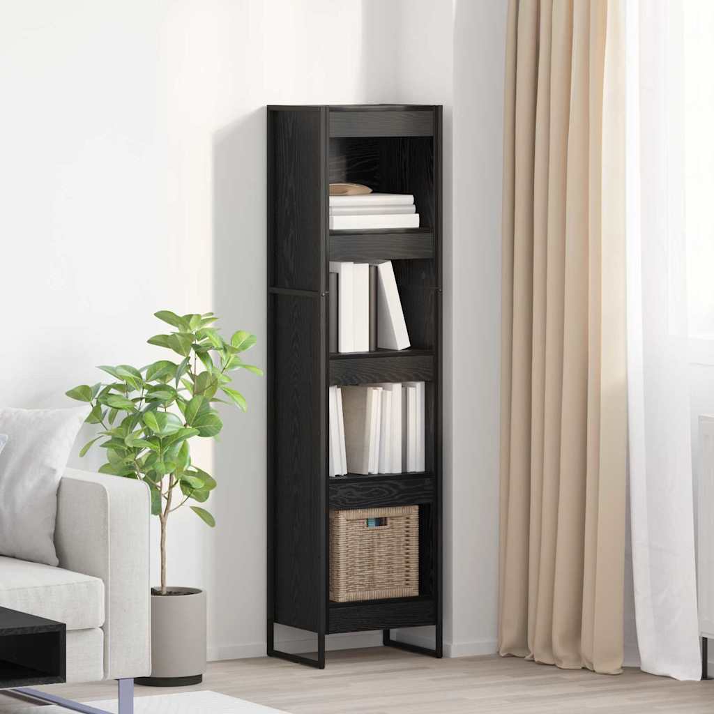 Bibliothèque Chêne noir 80 x 30 x 155 cm Bois d'ingénierie - XIOS