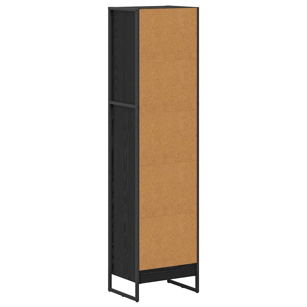 Bibliothèque Chêne noir 80 x 30 x 155 cm Bois d'ingénierie - XIOS