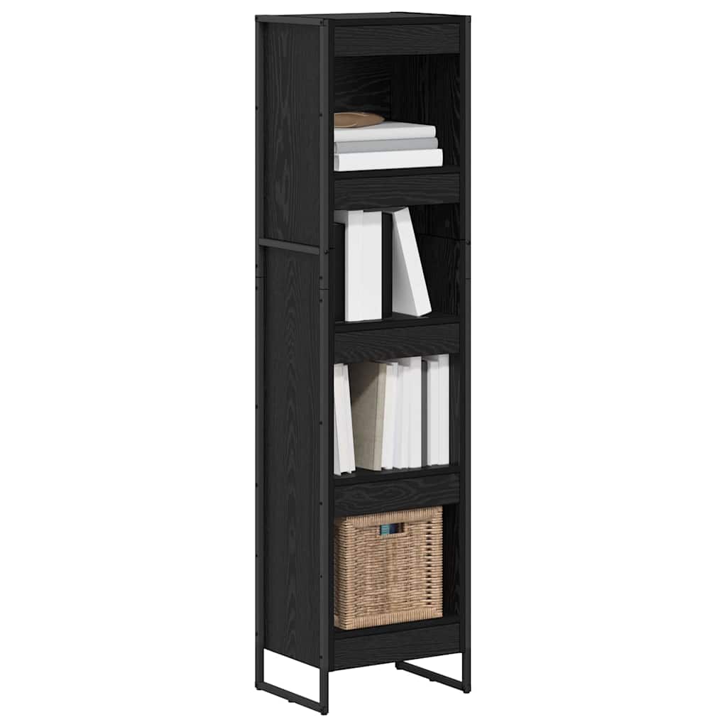 Bibliothèque Chêne noir 80 x 30 x 155 cm Bois d'ingénierie - XIOS