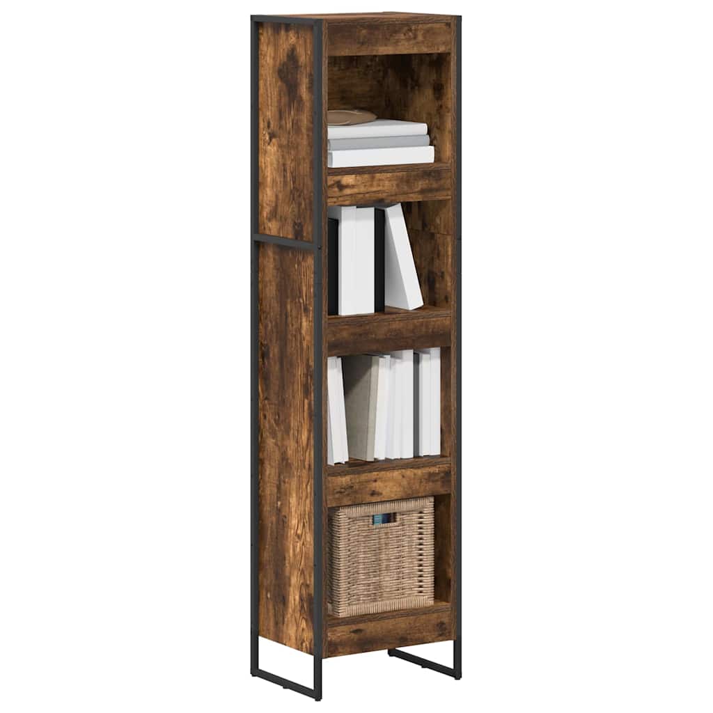 Bibliothèque Chêne Fumé 80 x 30 x 155 cm Bois d'ingénierie - XIOS