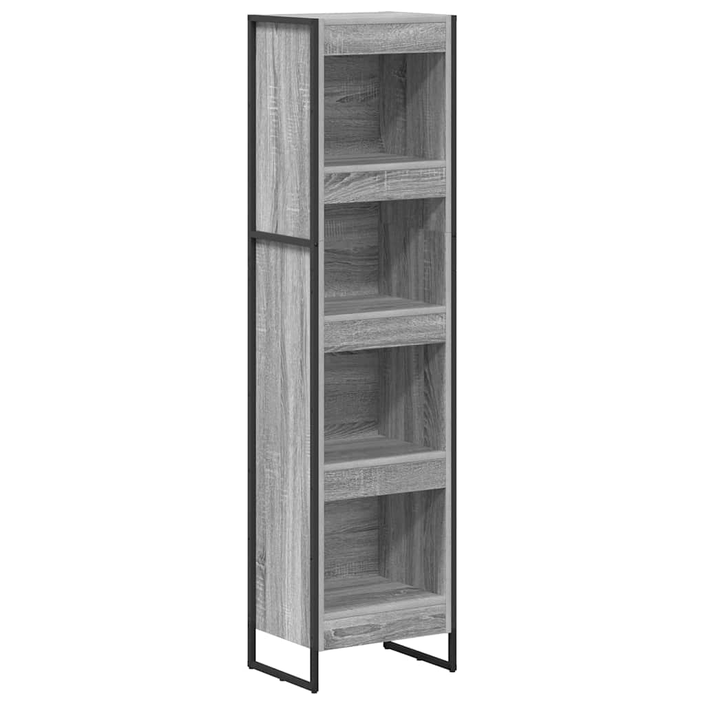 Bibliothèque Gris Sonoma 80 x 30 x 155 cm Bois d'ingénierie - XIOS