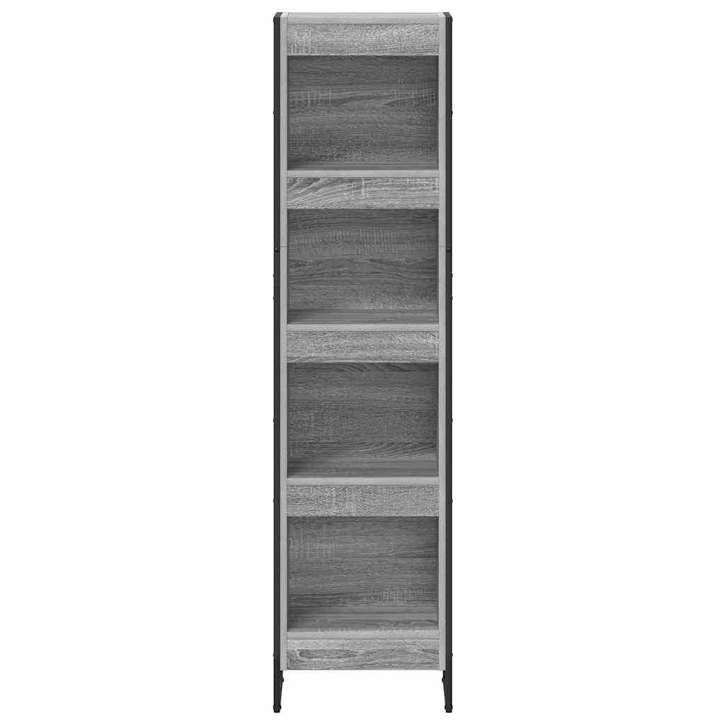 Bibliothèque Gris Sonoma 80 x 30 x 155 cm Bois d'ingénierie - XIOS
