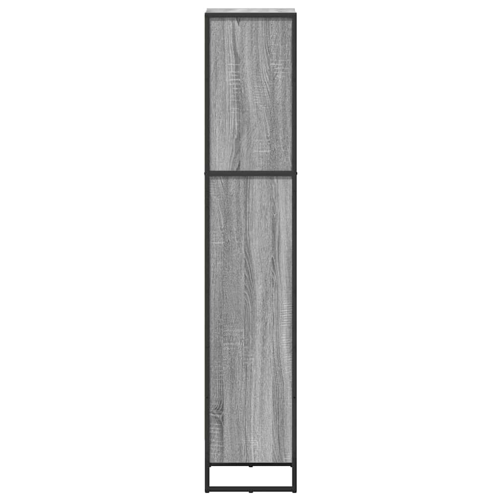 Bibliothèque Gris Sonoma 80 x 30 x 155 cm Bois d'ingénierie - XIOS