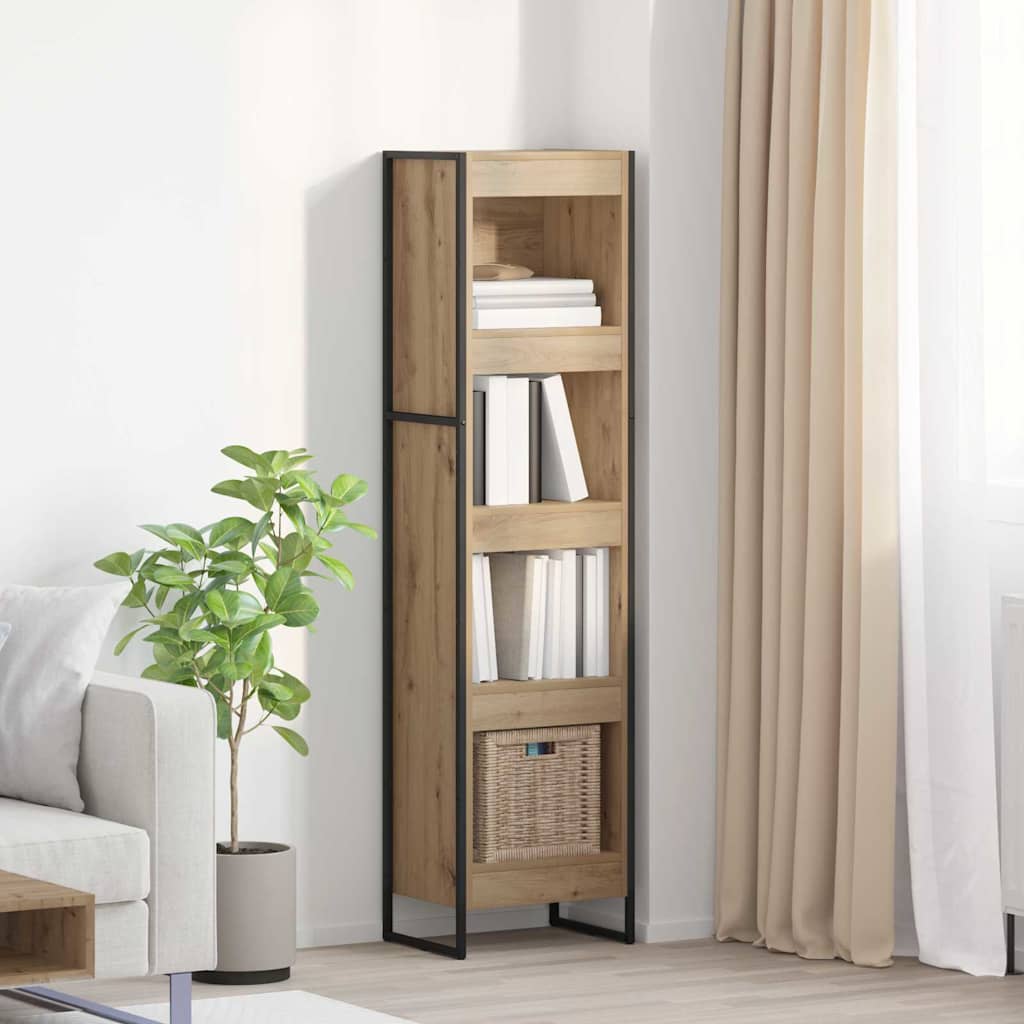 Bibliothèque Chêne artisan 80 x 30 x 155 cm Bois d'ingénierie - XIOS