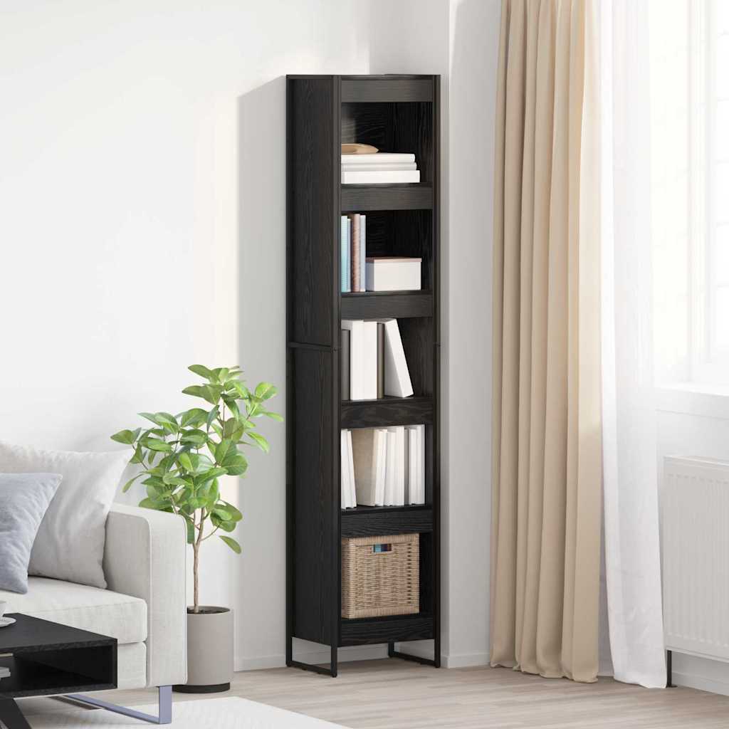 Bibliothèque Chêne noir 80 x 30 x 155 cm Bois d'ingénierie - XIOS