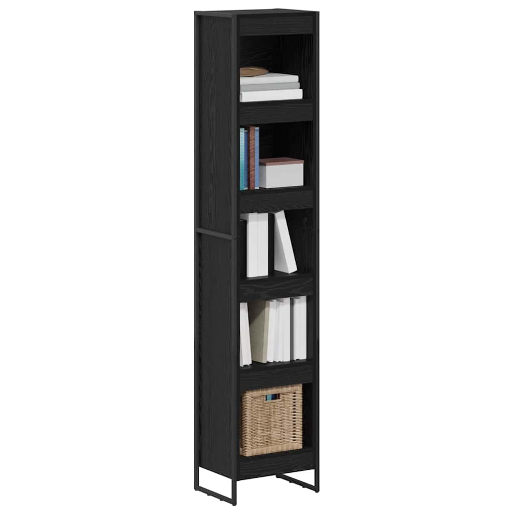 Bibliothèque Chêne noir 80 x 30 x 155 cm Bois d'ingénierie - XIOS