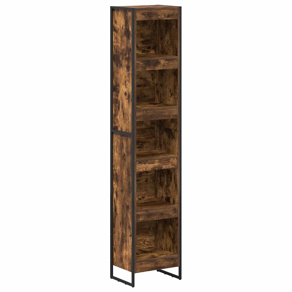 Bibliothèque Chêne Fumé 80 x 30 x 155 cm Bois d'ingénierie - XIOS
