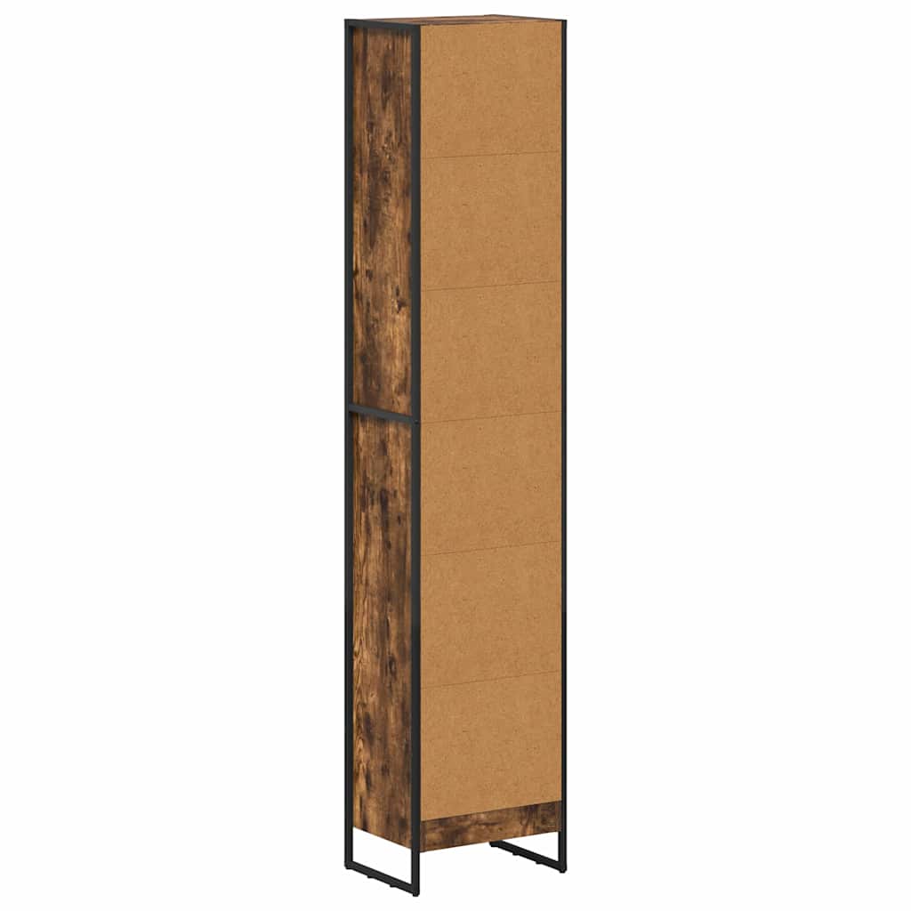 Bibliothèque Chêne Fumé 80 x 30 x 155 cm Bois d'ingénierie - XIOS