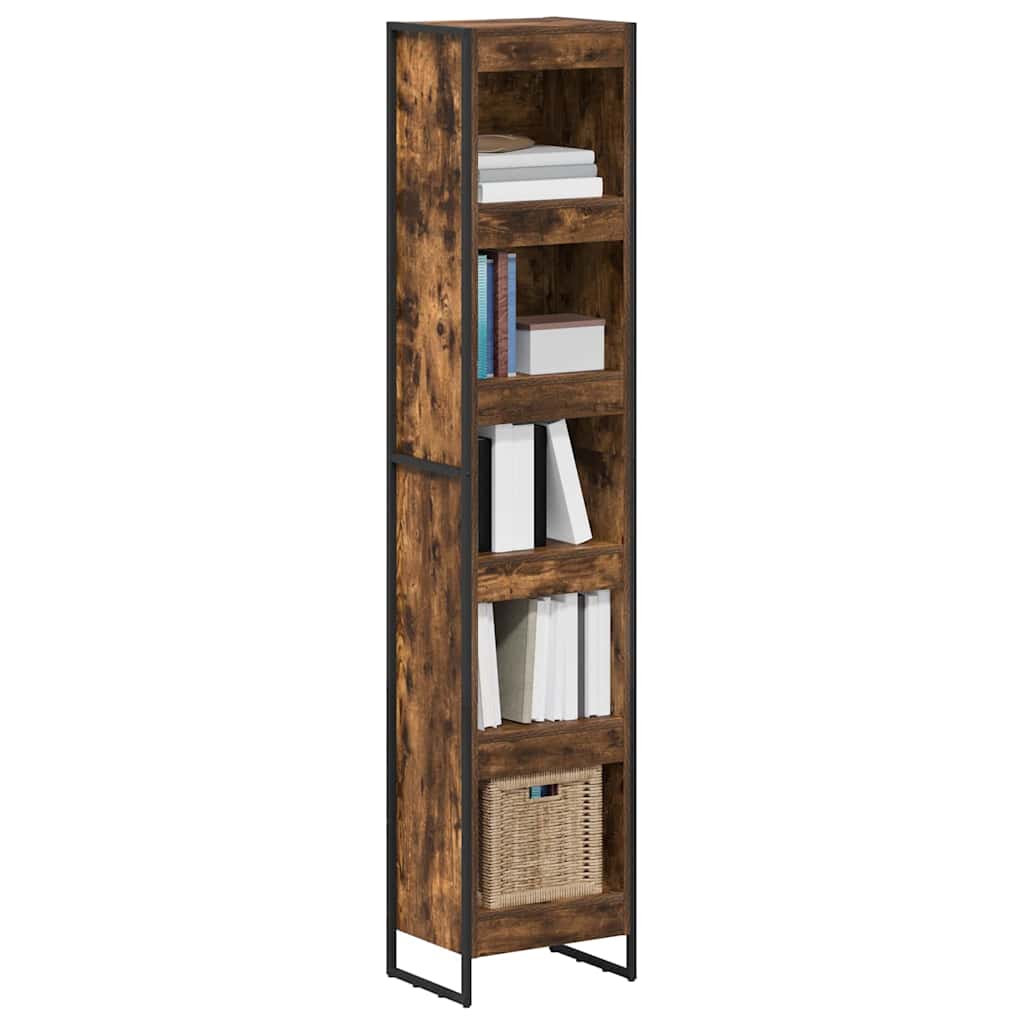 Bibliothèque Chêne Fumé 80 x 30 x 155 cm Bois d'ingénierie - XIOS