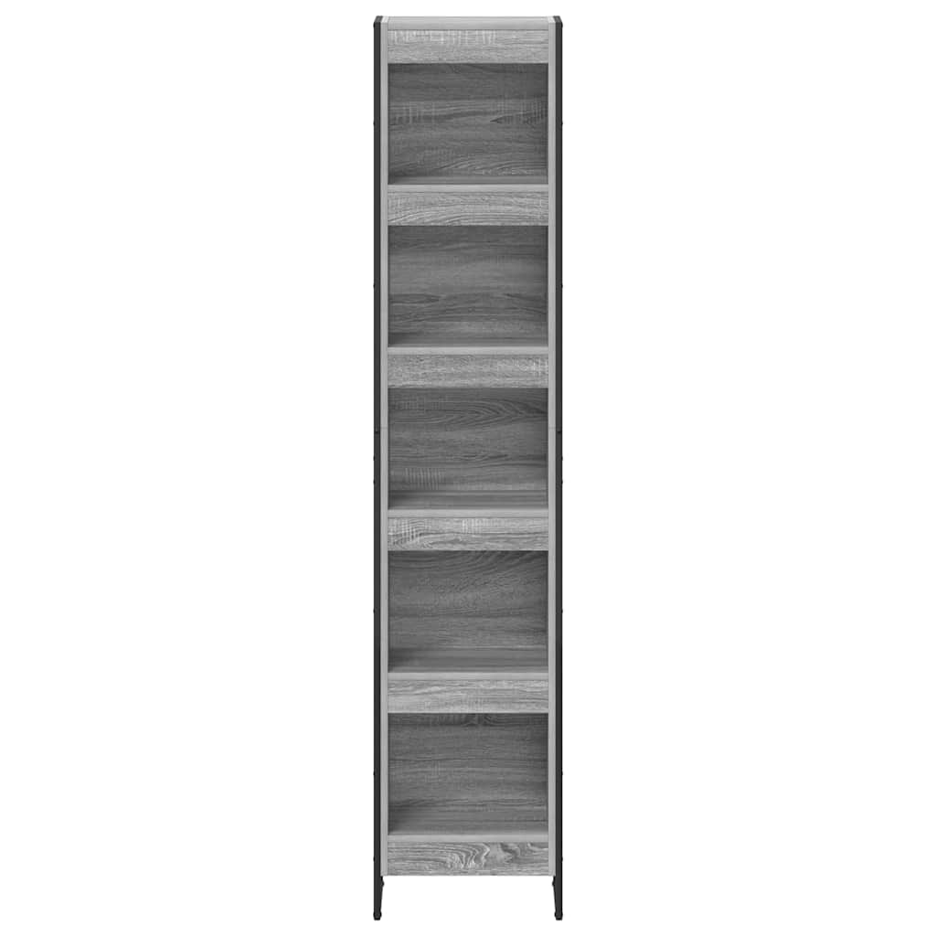 Bibliothèque Gris Sonoma 80 x 30 x 155 cm Bois d'ingénierie - XIOS