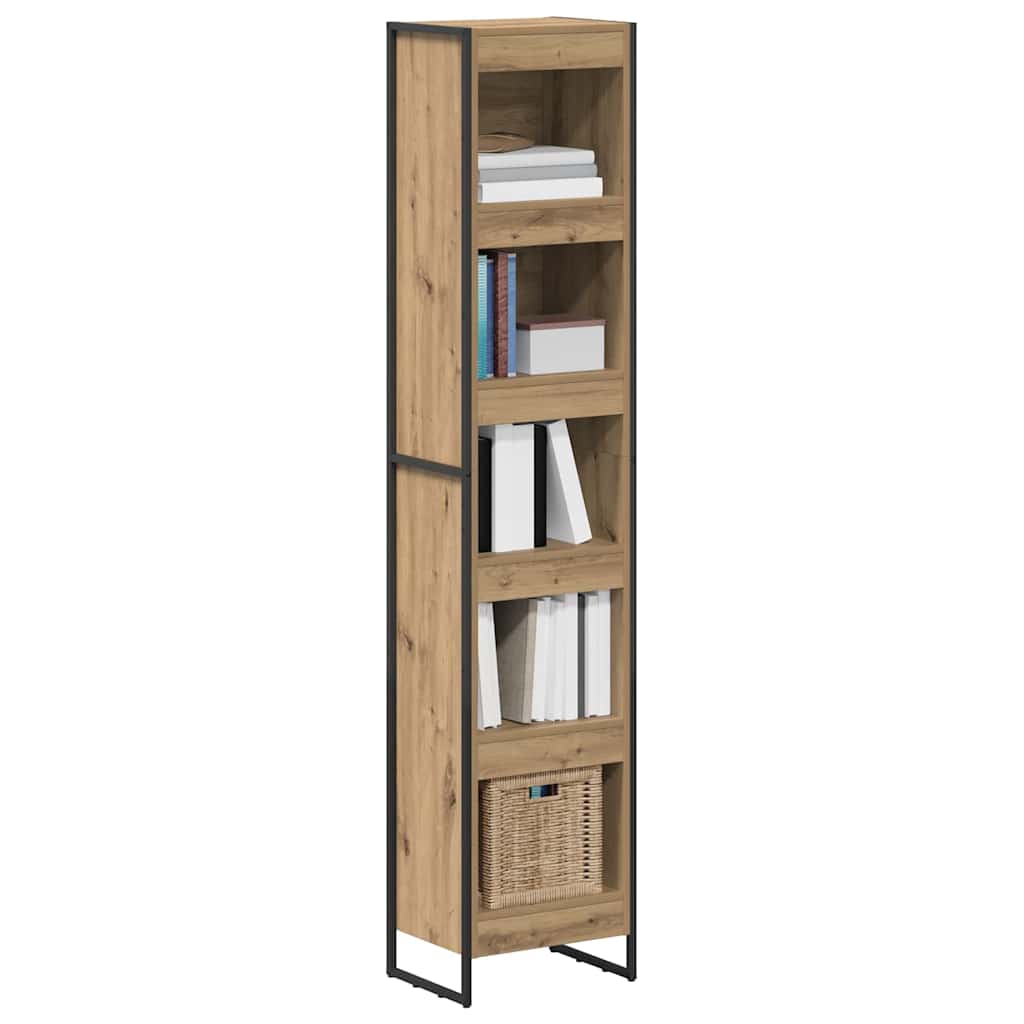Bibliothèque Chêne artisan 80 x 30 x 155 cm Bois d'ingénierie - XIOS