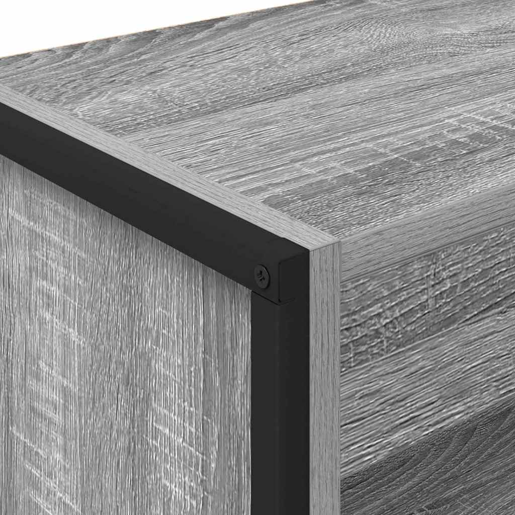 Bibliothèque Gris Sonoma 80 x 30 x 155 cm Bois d'ingénierie - XIOS