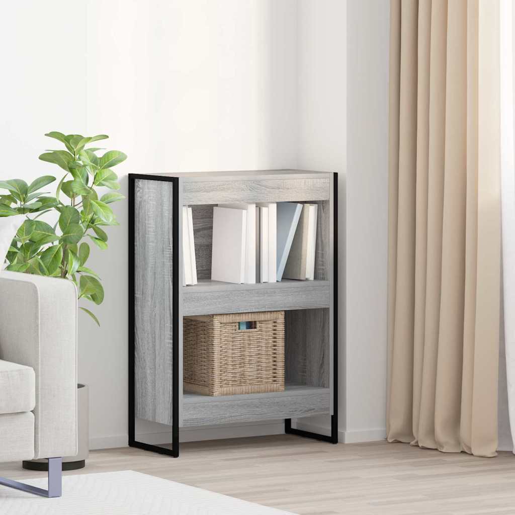 Bibliothèque Gris Sonoma 80 x 30 x 155 cm Bois d'ingénierie - XIOS