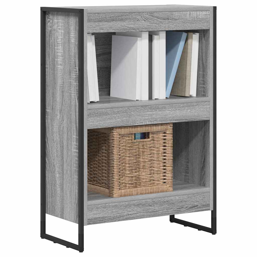 Bibliothèque Gris Sonoma 80 x 30 x 155 cm Bois d'ingénierie - XIOS