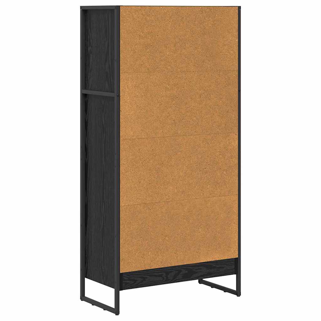 Bibliothèque Chêne noir 80 x 30 x 155 cm Bois d'ingénierie - XIOS