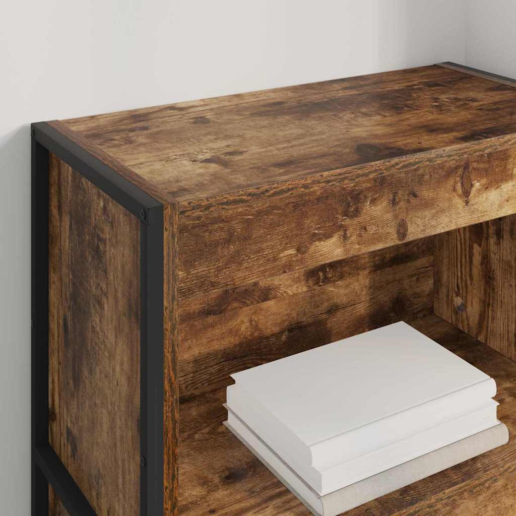 Bibliothèque Chêne Fumé 80 x 30 x 155 cm Bois d'ingénierie - XIOS