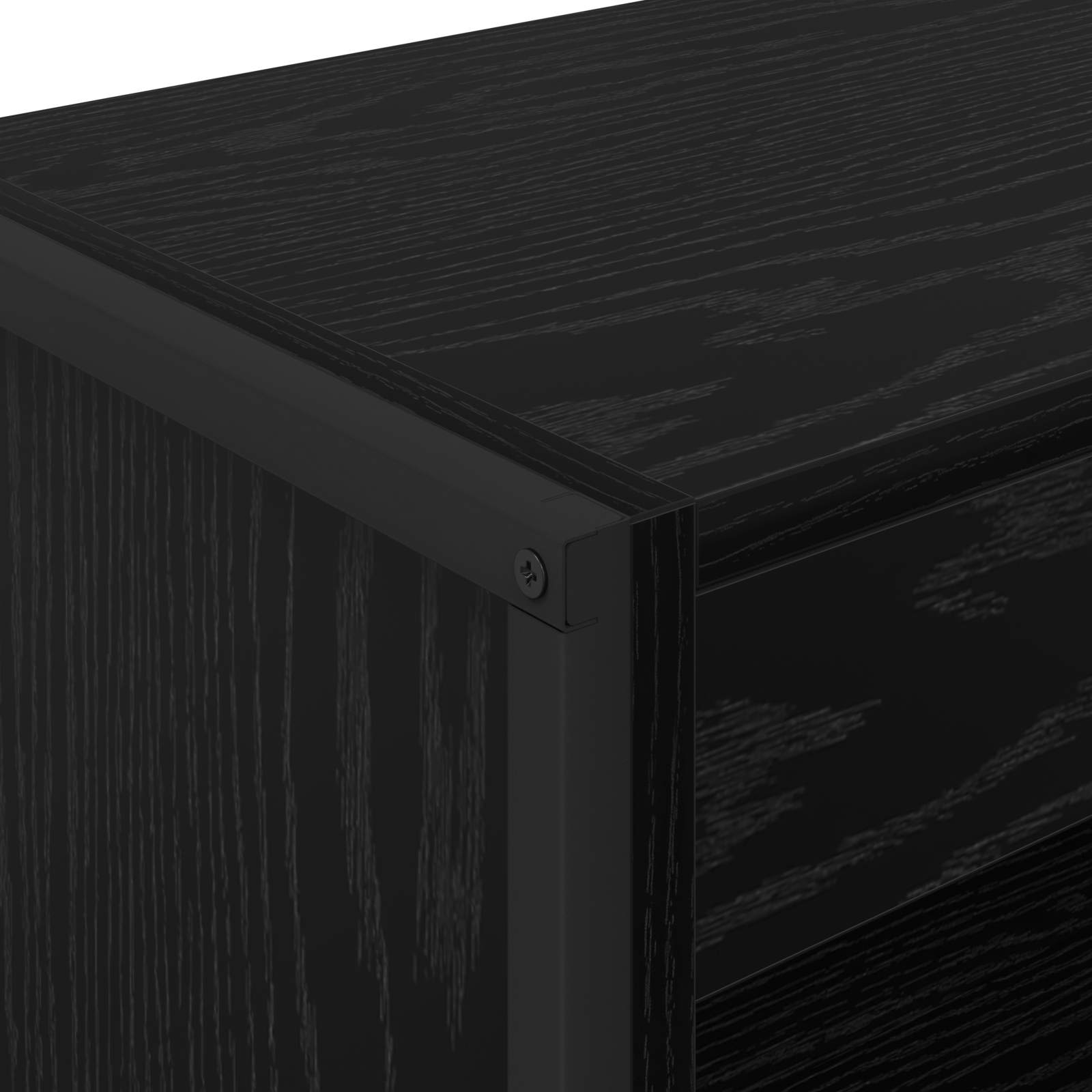 Bibliothèque Chêne noir 80 x 30 x 155 cm Bois d'ingénierie - XIOS