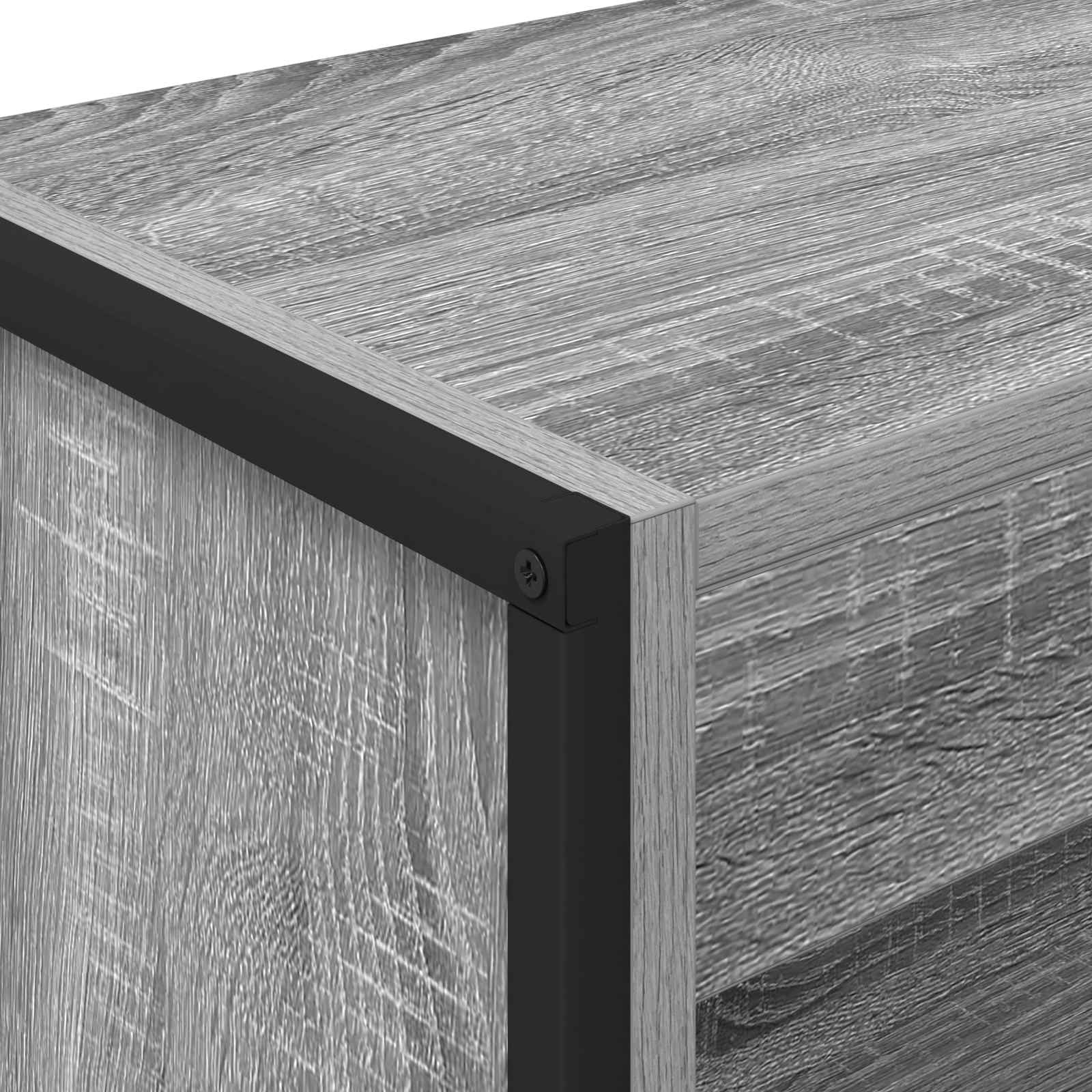 Bibliothèque Gris Sonoma 80 x 30 x 155 cm Bois d'ingénierie - XIOS