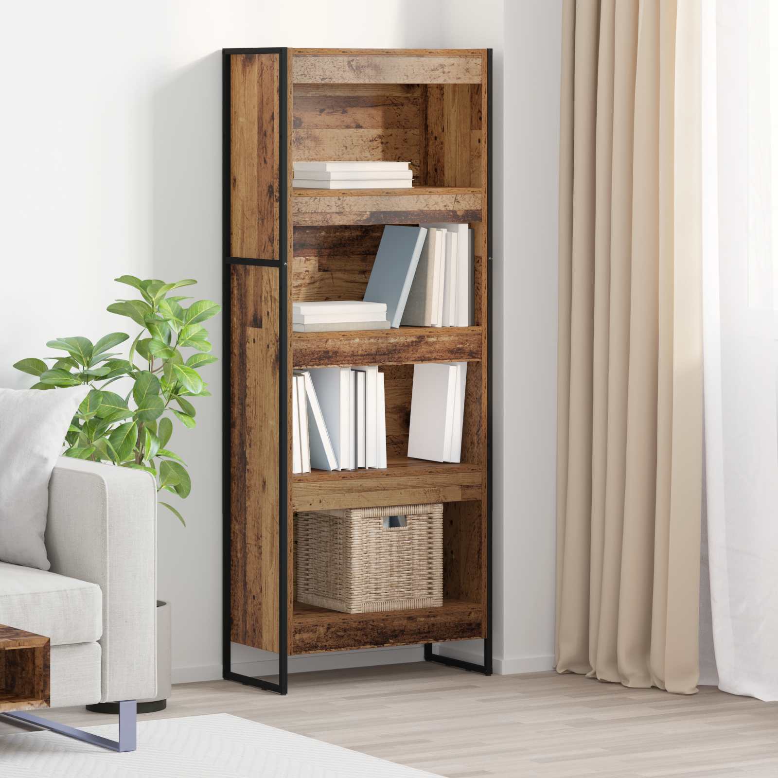 Bibliothèque Bois Ancien 80 x 30 x 155 cm Bois d'ingénierie - XIOS