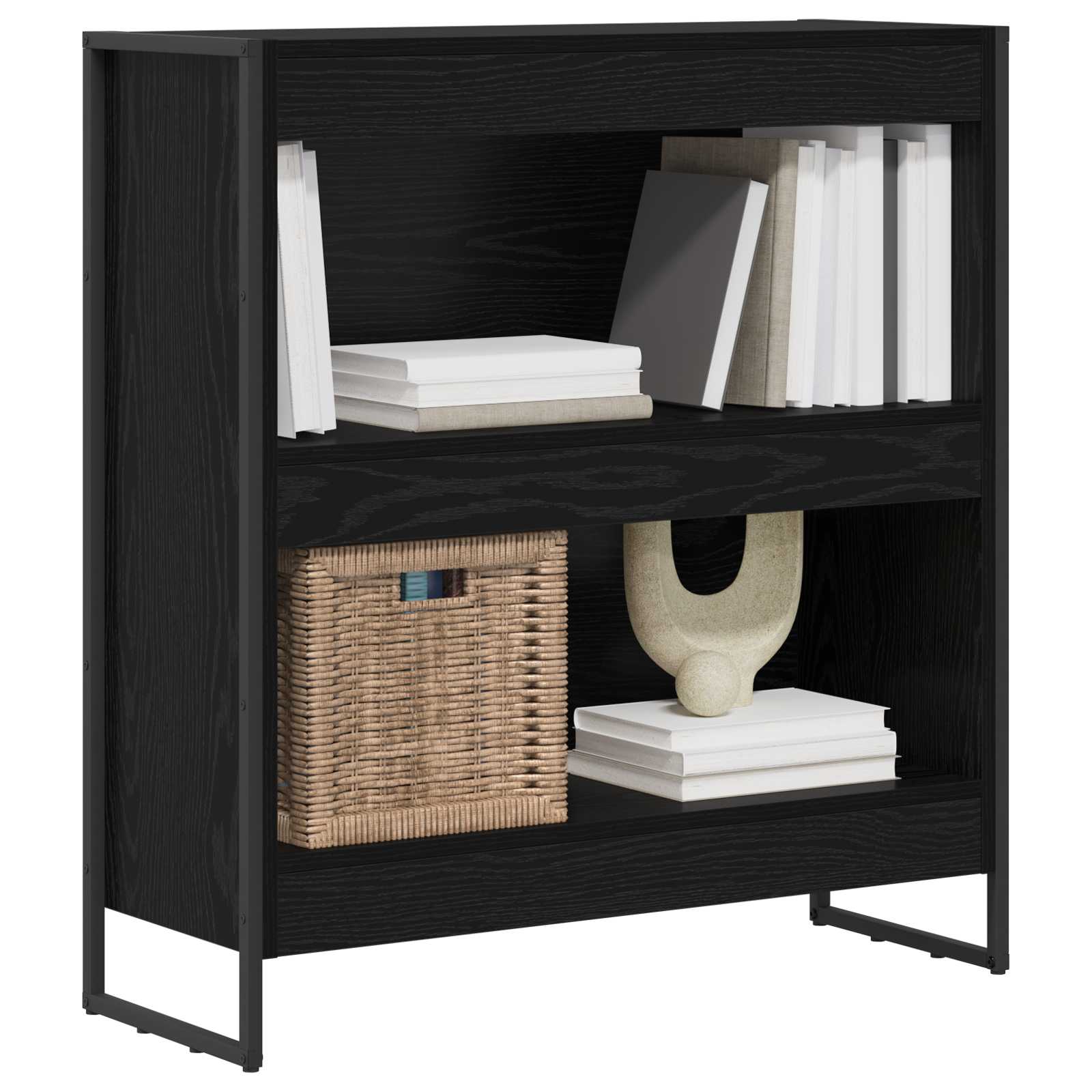 Bibliothèque Chêne noir 80 x 30 x 155 cm Bois d'ingénierie - XIOS