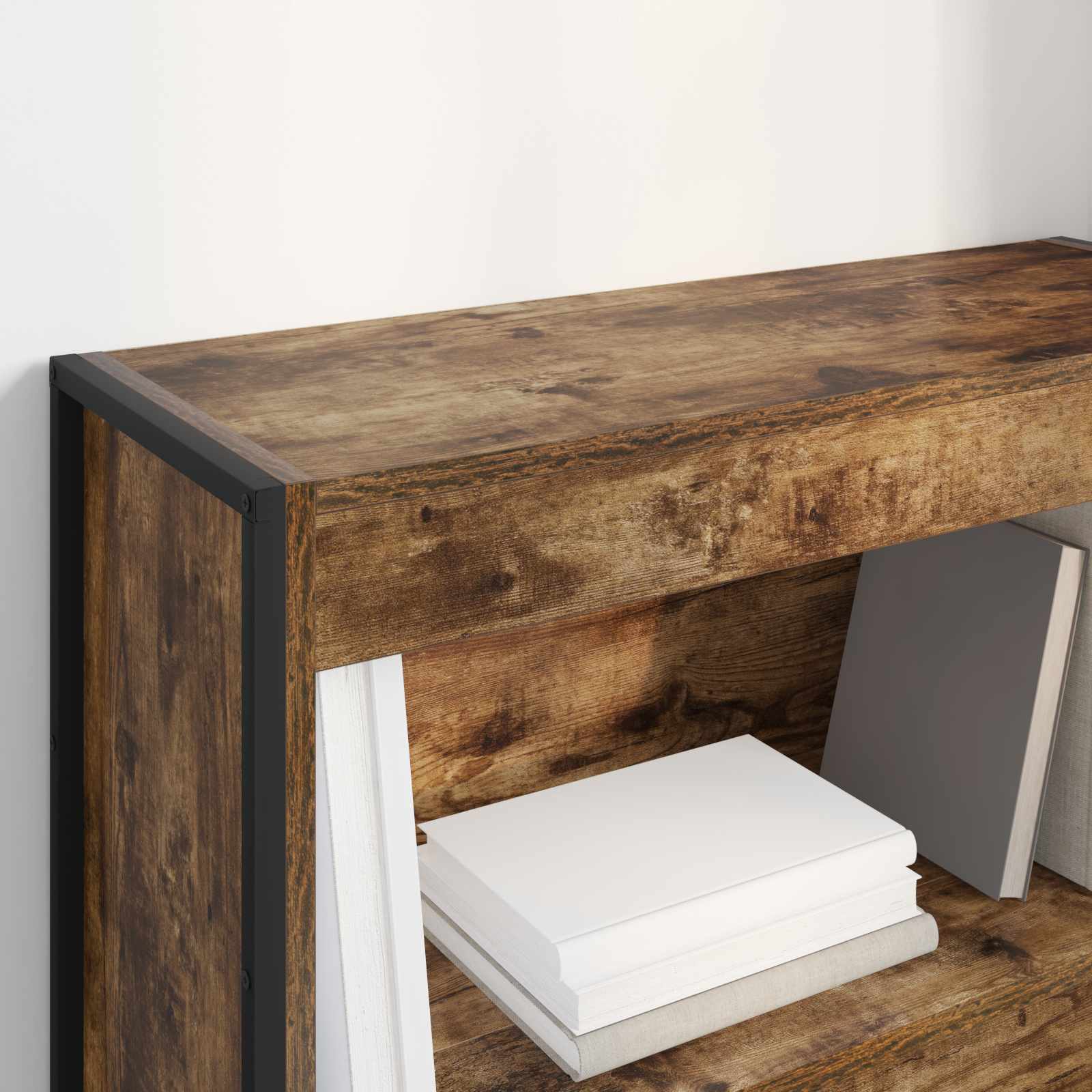 Bibliothèque Chêne Fumé 80 x 30 x 155 cm Bois d'ingénierie - XIOS