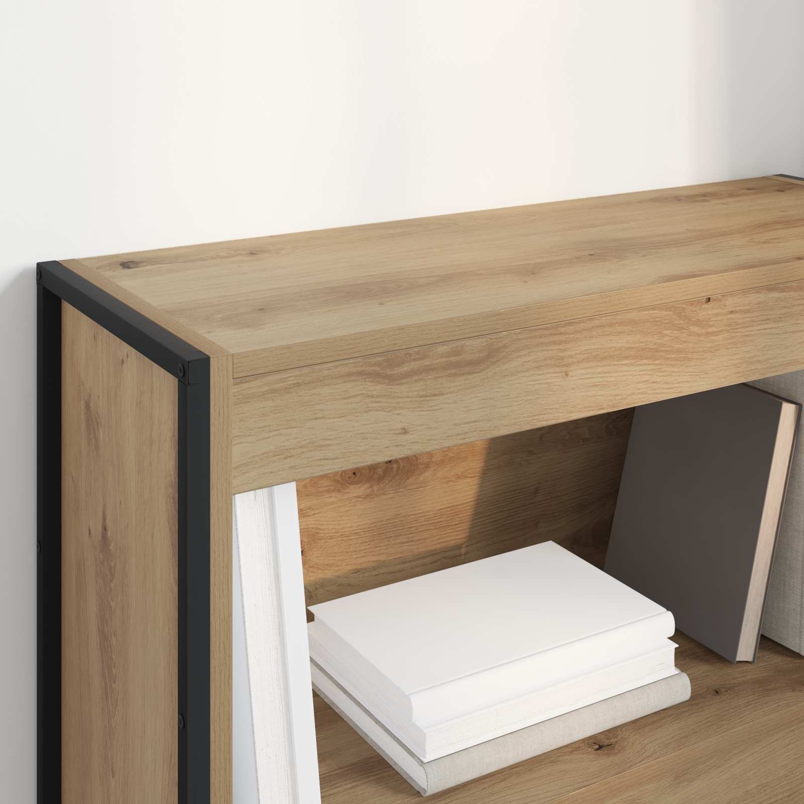 Bibliothèque Chêne artisan 80 x 30 x 155 cm Bois d'ingénierie - XIOS