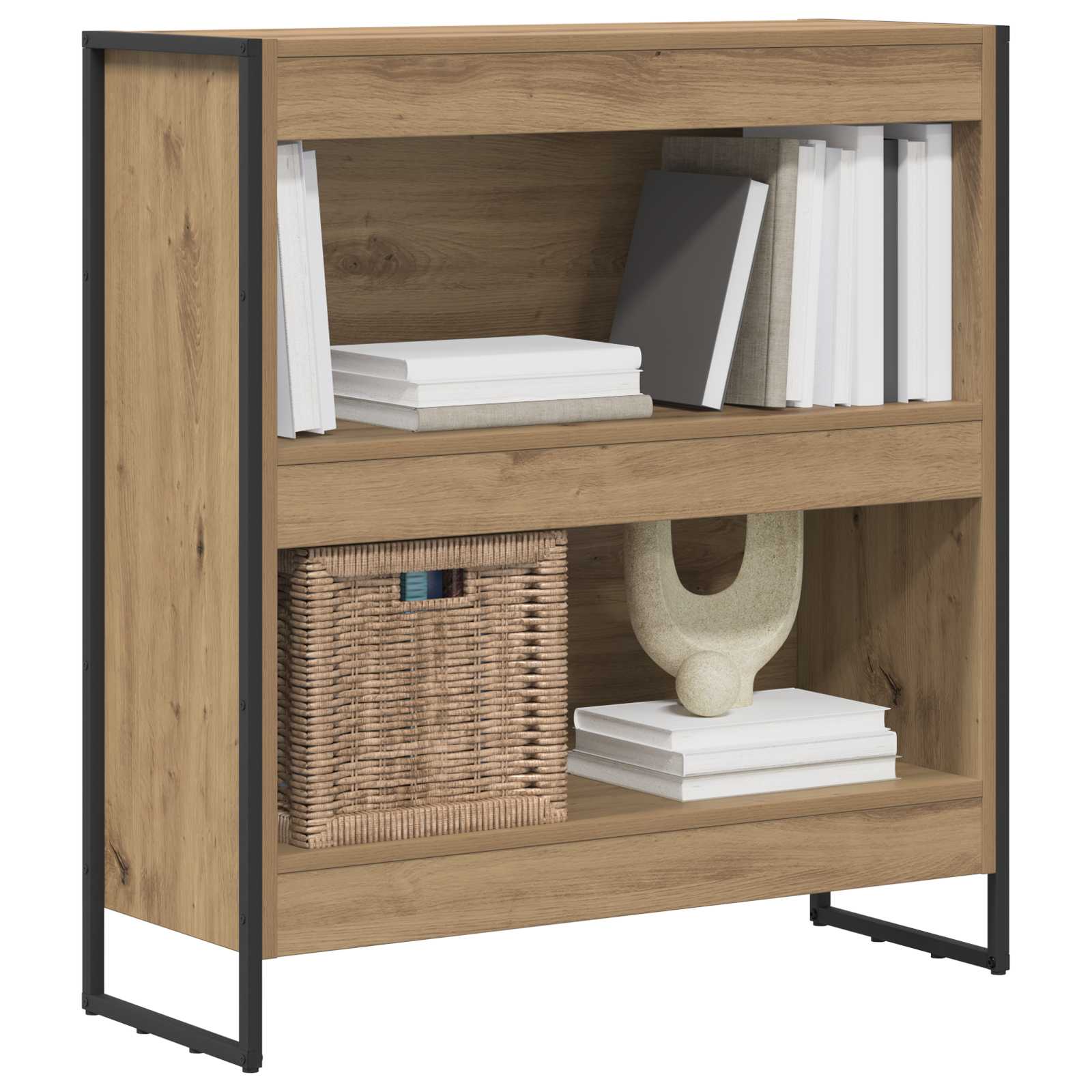 Bibliothèque Chêne artisan 80 x 30 x 155 cm Bois d'ingénierie - XIOS