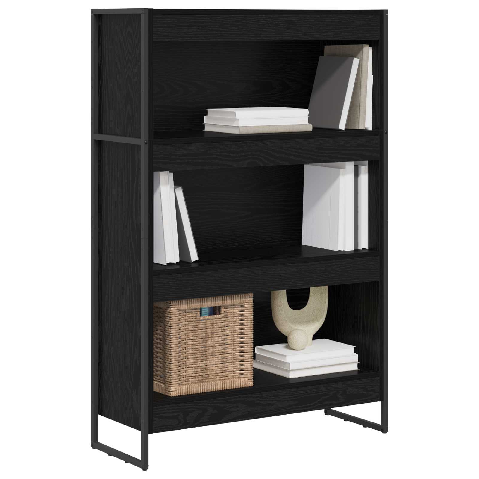 Bibliothèque Chêne noir 80 x 30 x 155 cm Bois d'ingénierie - XIOS