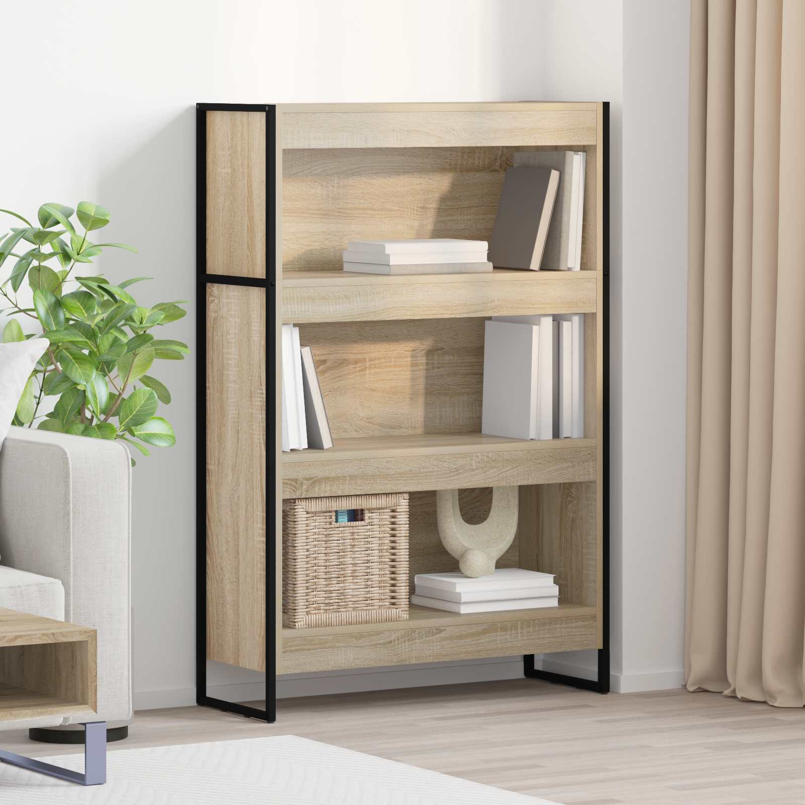 Bibliothèque Sonoma 80 x 30 x 155 cm Bois d'ingénierie - XIOS