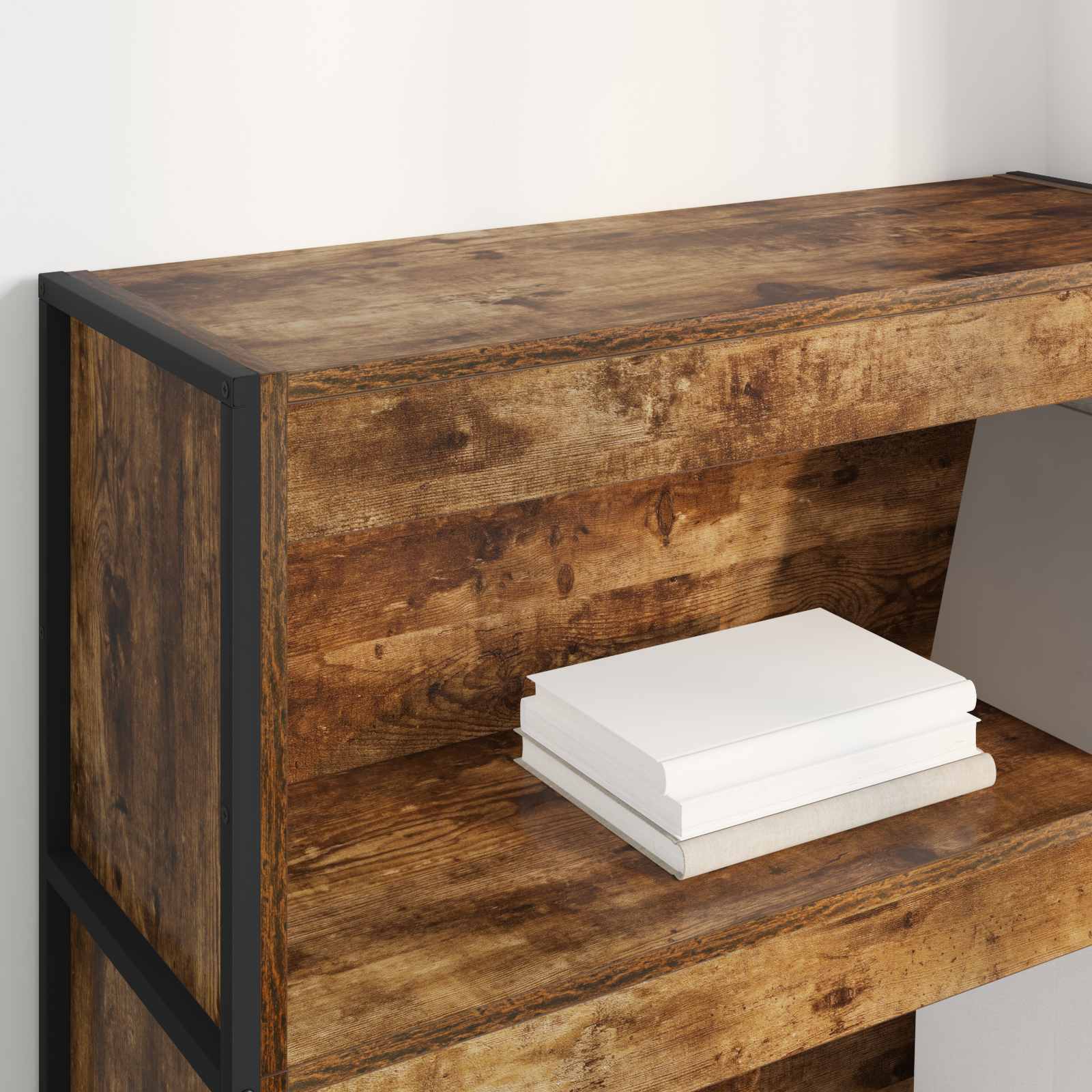 Bibliothèque Chêne Fumé 80 x 30 x 155 cm Bois d'ingénierie - XIOS