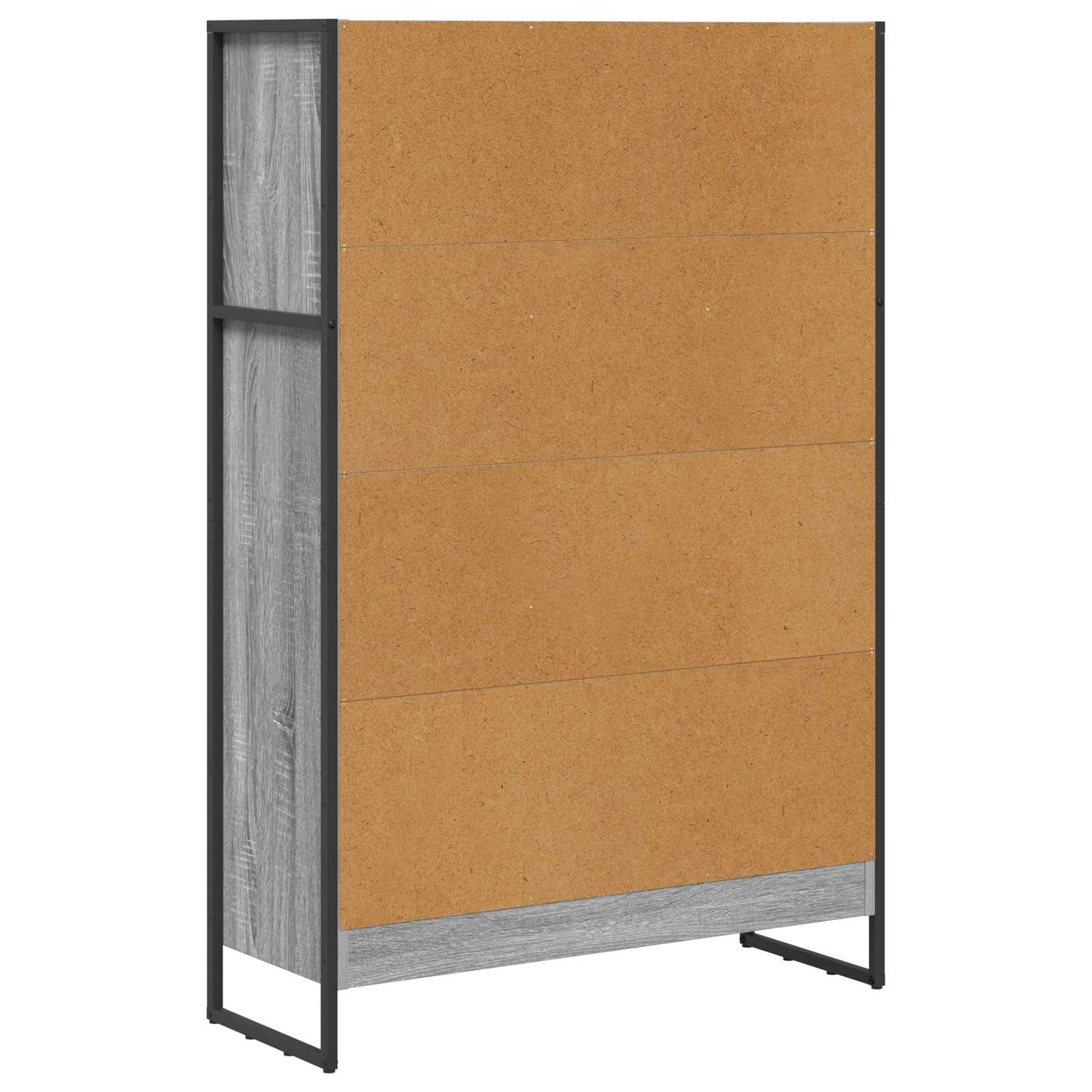 Bibliothèque Gris Sonoma 80 x 30 x 155 cm Bois d'ingénierie - XIOS
