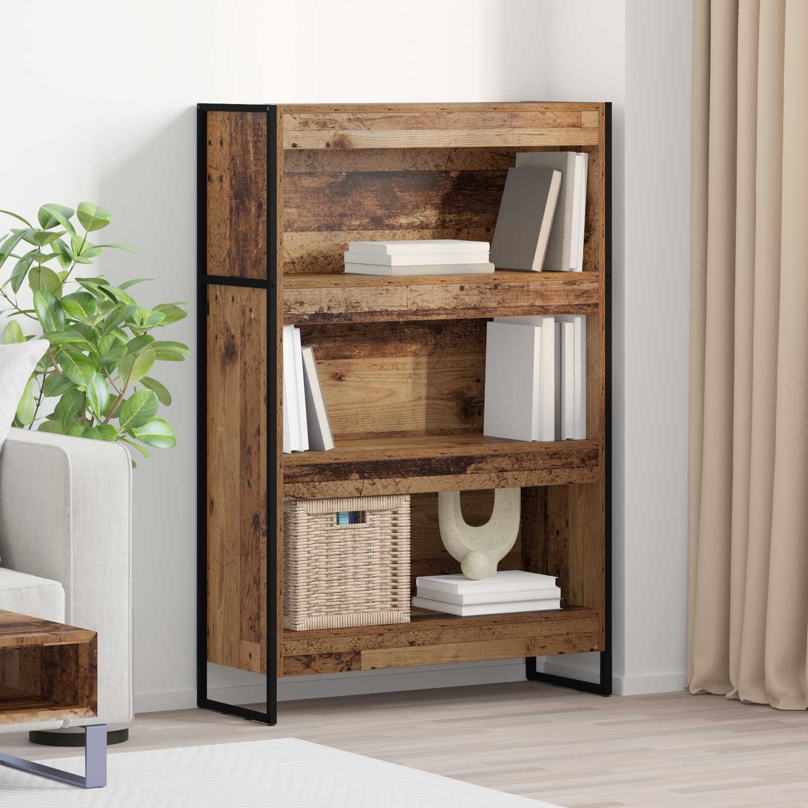 Bibliothèque Bois Ancien 80 x 30 x 155 cm Bois d'ingénierie - XIOS