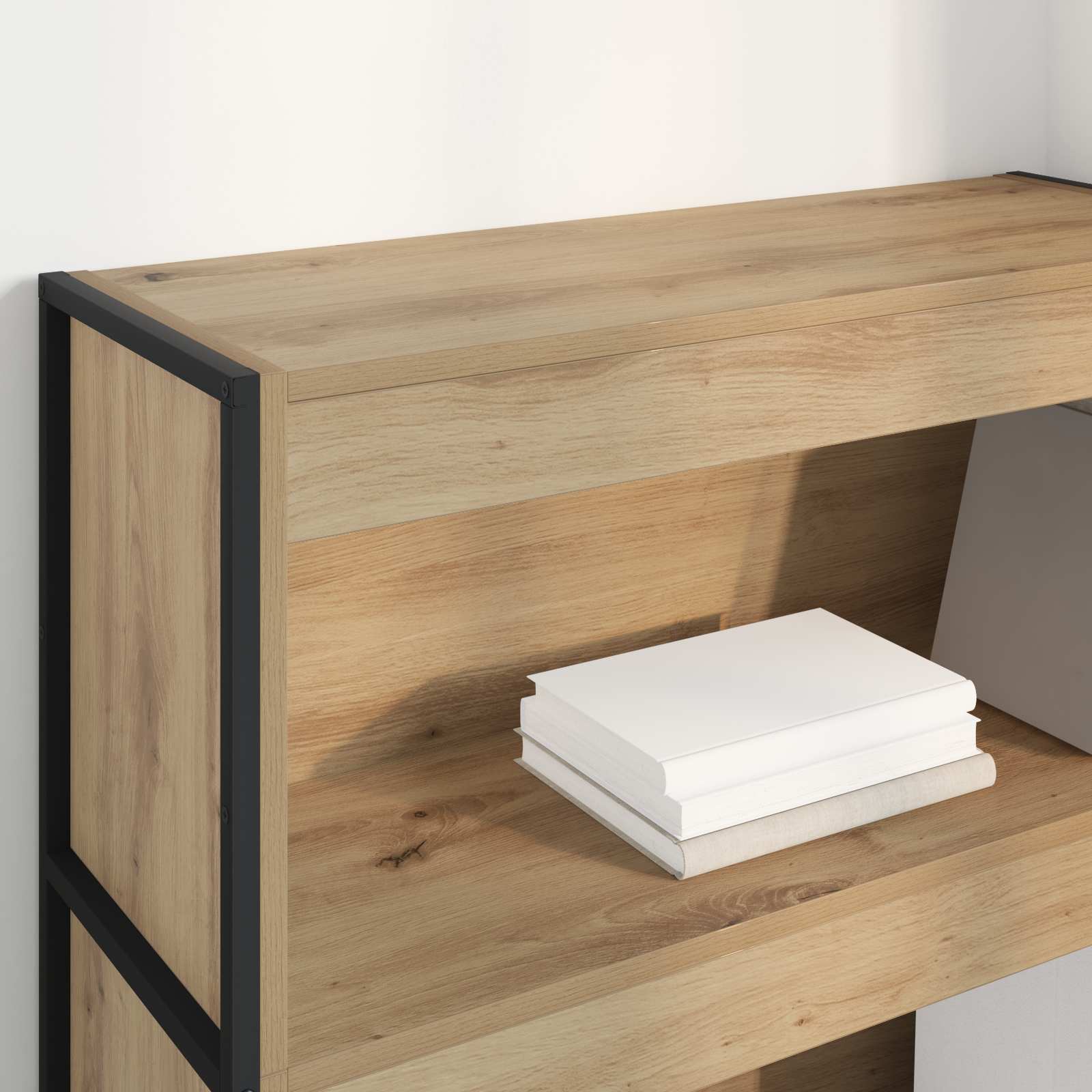 Bibliothèque Chêne artisan 80 x 30 x 155 cm Bois d'ingénierie - XIOS