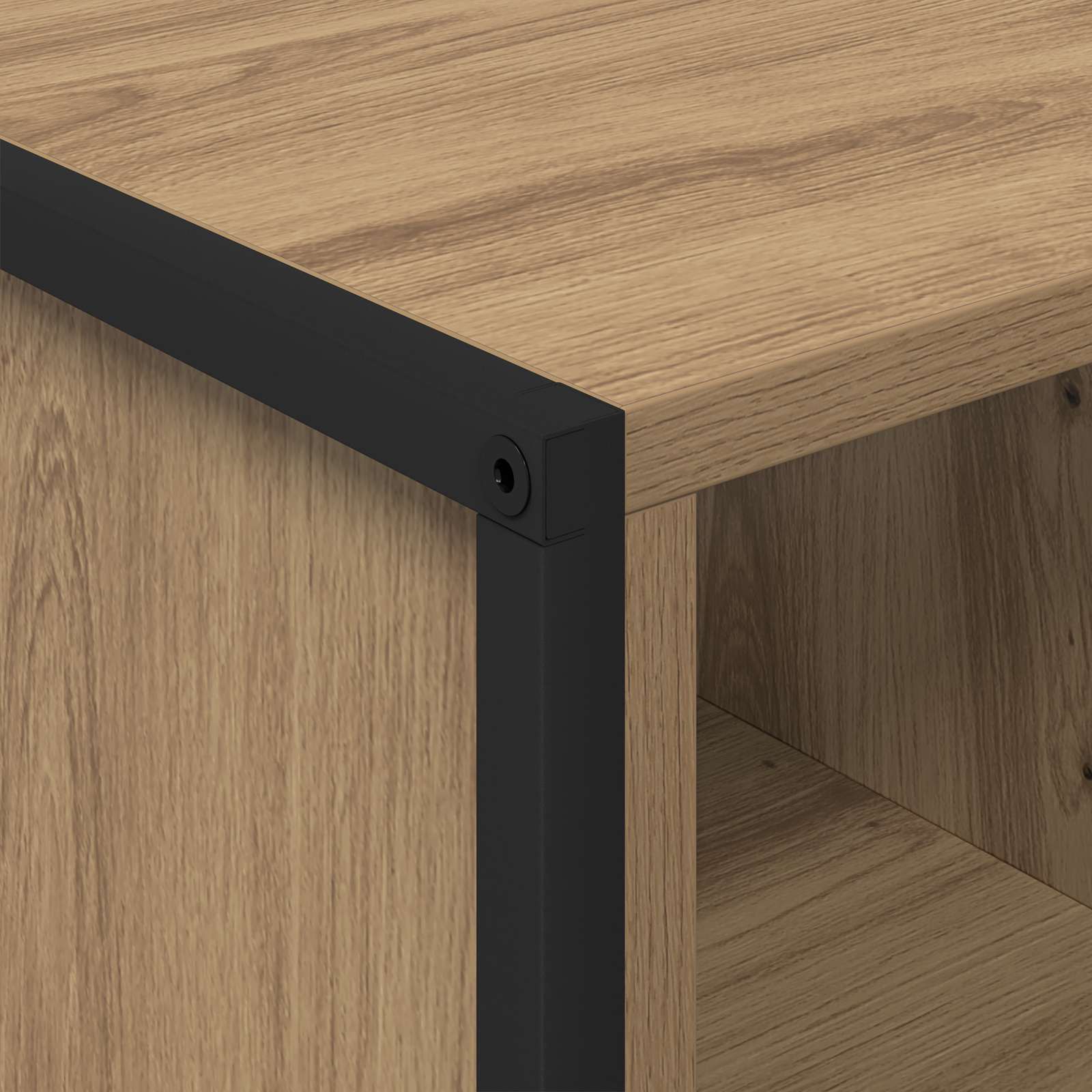 Table basse Chêne artisan 80 x 50 x 40 cm Bois d'ingénierie - XIOS