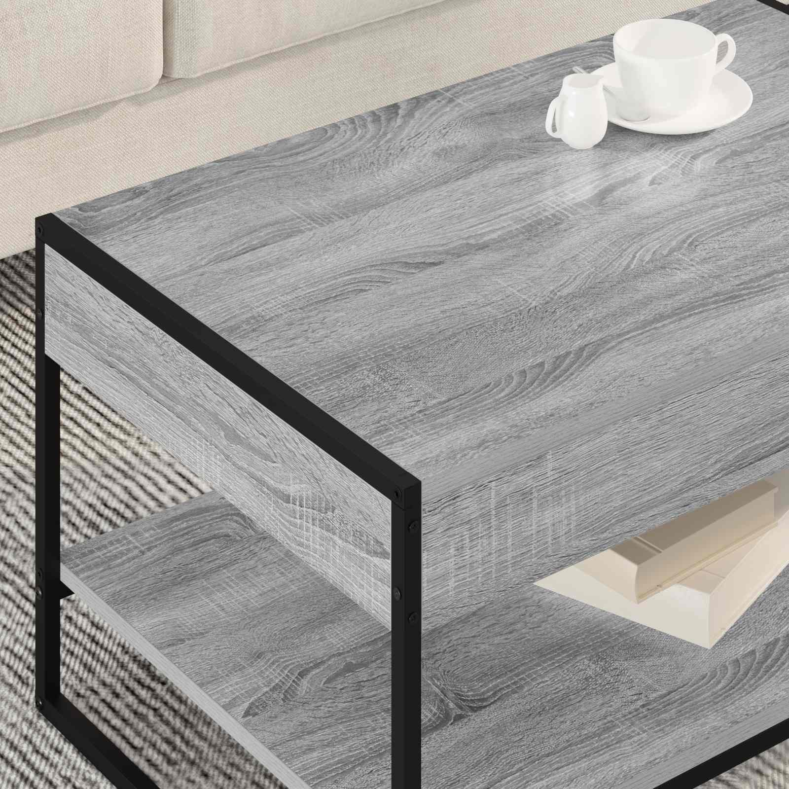 Table basse Gris Sonoma 80 x 50 x 40 cm Bois d'ingénierie - XIOS