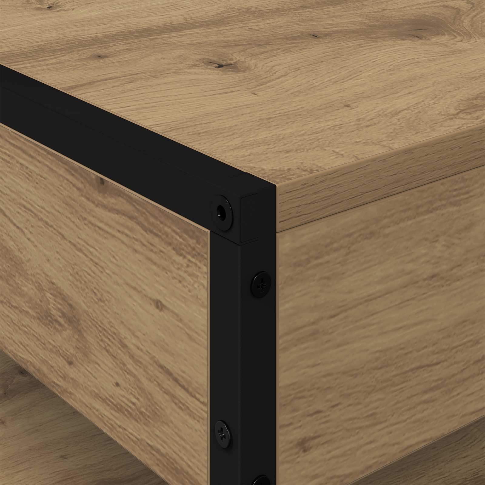 Table basse Chêne artisan 80 x 50 x 40 cm Bois d'ingénierie - XIOS