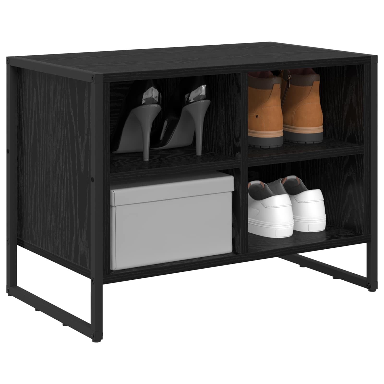 Cabinet à chaussures avec stockage Chêne noir 60 x 35 x 44 cm - XIOS